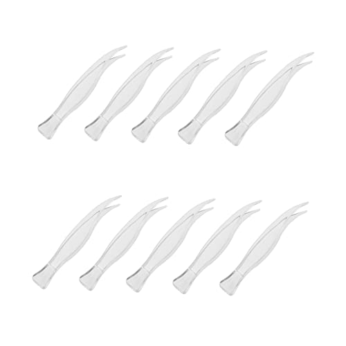 PRETYZOOM 25pcs Scale Tweezers Plastic Makeup Clips Hardened Non-slip Precision Tweezers for Daily Use