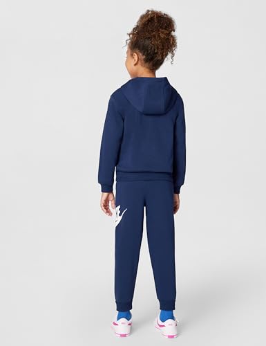 Image of Nike Kids' Sportswear Club Fleece Pullover Hoodie and Joggers 2-Piece Outfit Set (Large Swoosh Logo)