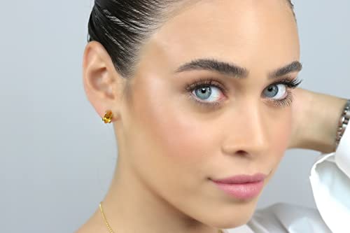 Boucles d'oreilles citrine marquise parfaites pour votre tenue de mariage - 5