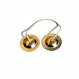 Indian Traditional Manjeera Hand Cymbals 4 Inch – Brass Manjira Percussion Instrument for Bhajans, Kirtan & Meditation – Small Hand Cymbals for Devotional Music