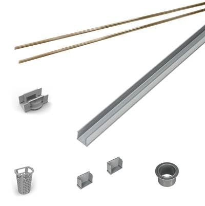 Infinity Drain RG 3848 SB 48' Rough Only Kit for S-AG 38 and S-DG 38 series. Includes PVC Components and Channel Trim