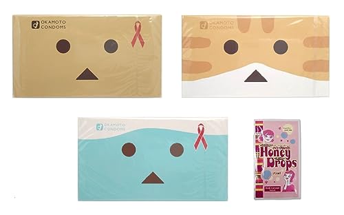 可愛いデザイン オカモトコンドーム ダンボー、ニャンボー、ダンボーゼリーたっぷり お得用3箱セット + おまけローション付き こんどーむ 避妊具 スキン (アソート 3箱セット（合計36個）) - 画像1