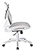 Office Star Mesh Back & Seat, 2-to-1 Synchro & Lumbar Support Managers Chair, White