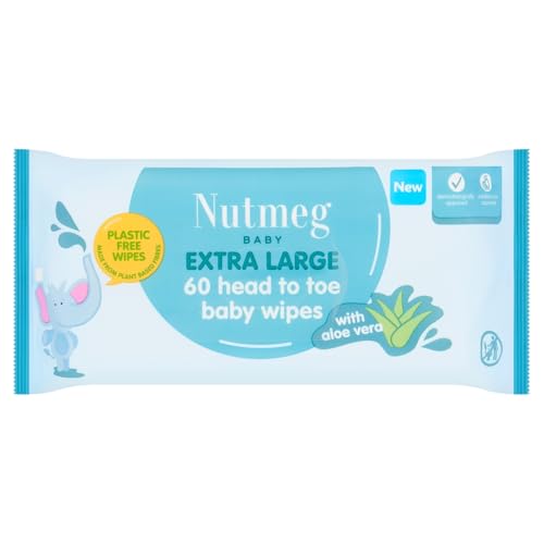 Nutmeg XL Head to Toe Wipes 60Pk