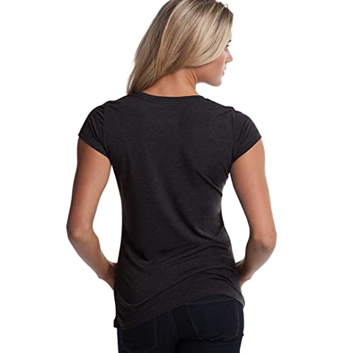 Cariloha Bamboo-Viscose Scoop Tee - Moisture Wicking Scoop Neck Tee For Women - Small - Charcoal #TOP1