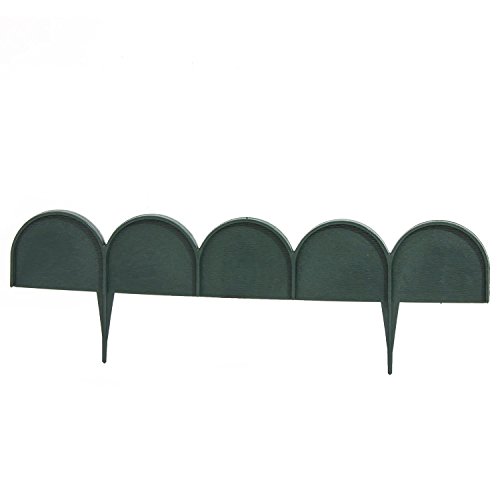 Zanvic Garden Bordura para jardín Line Medida, 9 cm x 10 m, 20 Piezas x Caja, Verde