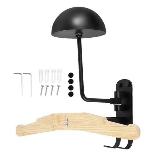 PRIMUZ Soporte de pared para casco de moto, soporte para casco de bicicleta, soporte de pared para bicicleta, soporte giratorio de 180 grados para sombreros, jerseys, guantes, chalecos, cinturones