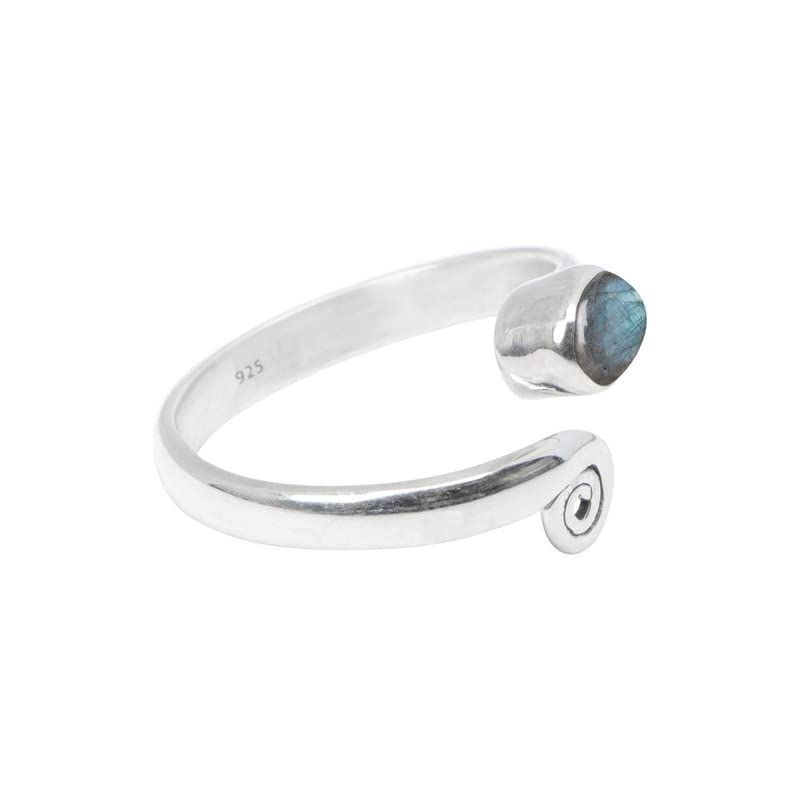 Grey Blue Labradorite Stone Toe ring midi ring 925 Sterling Silver Girls Toe Ring Midi Ring Women Body Jewellery Adjustable Toe Ring Handmade Toe ring gemstone toe rings