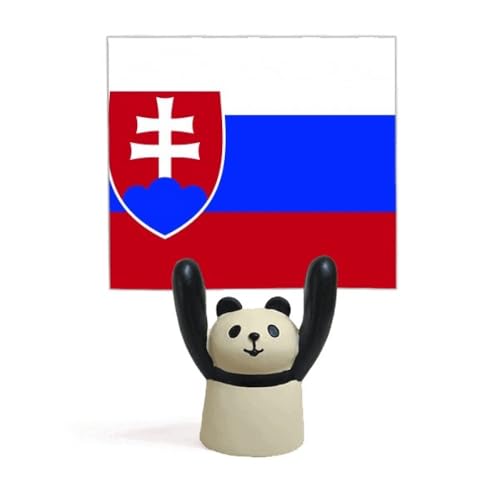 スロバキアの国旗は、ヨーロッパの国 付箋棚キャラクターパンダ棚飾り