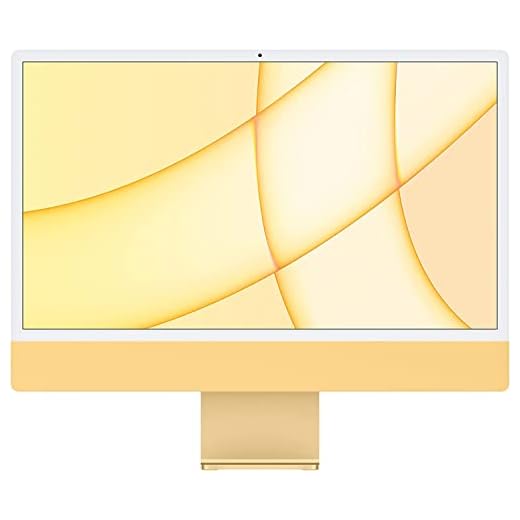 Apple 2021 iMac with Apple M1 Chip with 8-core CPU, 24-inch, 8GB RAM, 512GB SSD Storage, Yellow (Renewed)