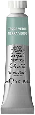 Winsor & Newton 102447 5 ml Tube Professional Water Colour, Olive Green