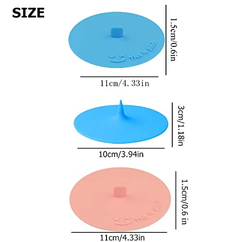Accfore 6 Pcs Silicone Cup Lids,Silicone Cup Covers Lids Anti-dust Airtight Seal Lids for Mugs,Drink Cups,Glass Cup,Coffee Cups