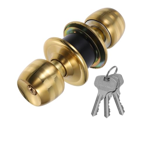 Sewroro Cerradura de Puerta Metálica con Pomo Esférico de Acero Inoxidable Diseño Ergonómico sin Bordes Cortantes Instalación Sencilla para Puertas de Dormitorio y Salón