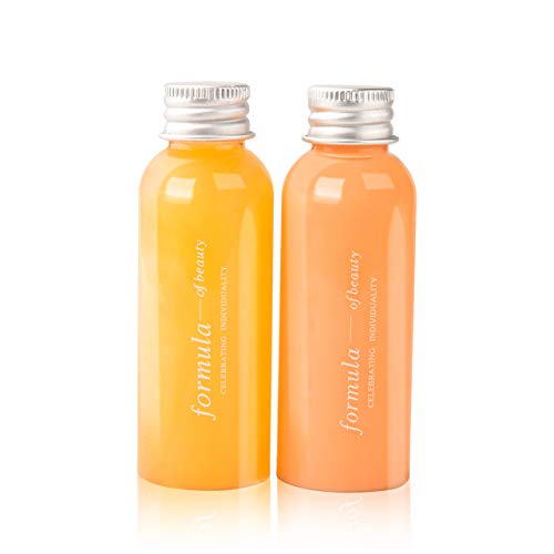 Formula of Beauty Travel Size Shampoo and Conditioner Set - Organic and Natural Ingredients I All Hair Types: Dry, Oily, Damaged, itchy l 24 hrs Fragrance Scent (Catch Me Orange/1.69 fl oz / 50 ml)