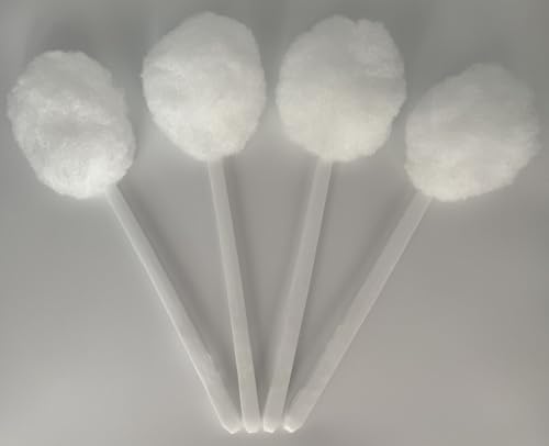Image of Bowl Brush Toilet Cleaning Brush Set Soft Polyester Head 15x5 inches White (12Pack)