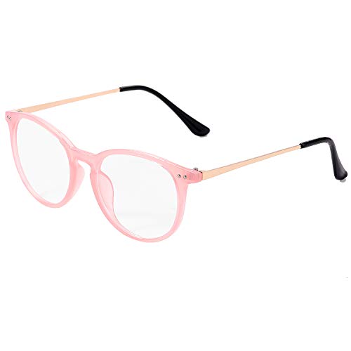 Image of Kursan Non Prescription Clear Lens Fake Glasses for Women Men Retro Round Plastic Frame Eyeglasses