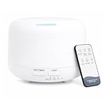 300ML Essential Oil Diffuser Electric Ultrasonic Vapouriser Aromatherapy Humidifier Scented Oil Diffuser with Remote, Mist Modes, Auto Off and 7 LED Lights for Bedroom House Spa AZULON