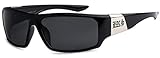 Locs 91058 Black Sunglasses | Authentic Gangster Maddogger OE Silver Arms Shades