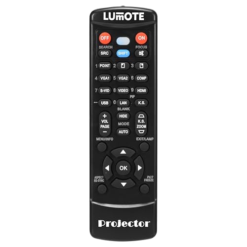 Replacement Remote Control for VPL-FH36 VPL-FH60W VPL-FHZ55B VPL-FHZ65W VPL-FHZ66 Projector Black