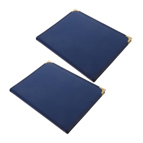 CHILDWEET Faux Leather Menu Covers for Bars 2 Piece Menu Holders with 4 Pages Food