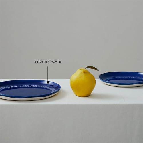 Starter plate dark blue - white stripes Feast