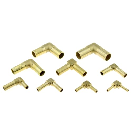 Raccordo per tubo flessibile in ottone, giunto a gomito, riduzione pari, attacco a spina da 4 mm, 6 mm, 8 mm, 10 mm, 16 mm, attacco a spina in rame, adattatore per connettore, 14 mm, attacco da 14 mm