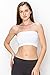 Kurve Seamless Bandeau Tube top - UV Protective Fabric, Rated UPF 50+ (Non-Padded) Made in USA, White, X-Small/Medium