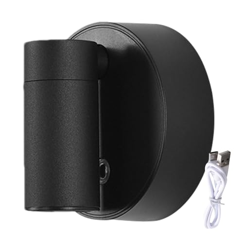 Generic Wall Mount Lamp - Magnetic Wall Light, Wall Lamps for Bedroom | Magnetic USB Rechargeable Wall Lights | Lighting Function Lighting Tool for Bedroom Study Room Stair Porch Warehouse, Black