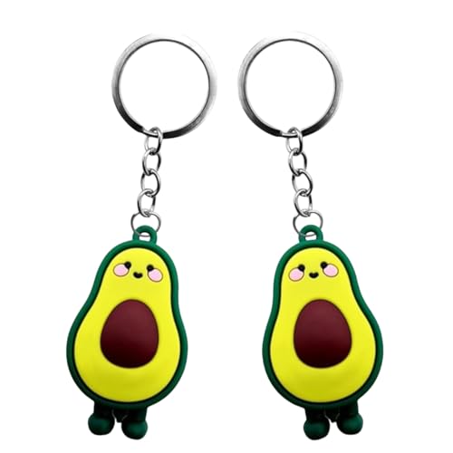 BOBOZHONG Llavero,2 Piezas Llaveros de Aguacate,Llaveros para Regalo Llavero Simulación Frutas,Llaveros para Mujer y Hombre,Llavero Aguacate Parejas,para Cumpleaños Navida