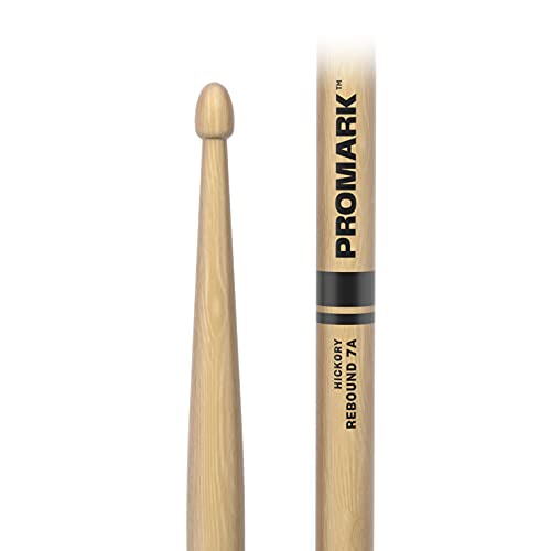 Promark Rebound 7A Hickory Drumsticks, Acorn Wood Tip, One Pair #TOP1