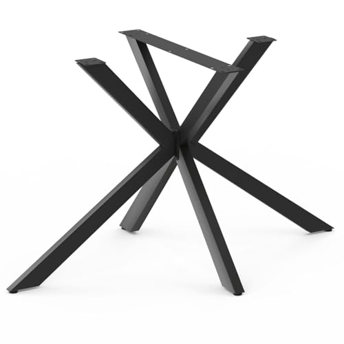 IDMarket - Pied de Table araignée Alix 130 cm métal Noir Design Industriel