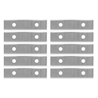 Quadratische 50 mm Hartmetall-Einsätze, 10PCS Schneidklingen für Wendeplatten Bündigfräser, Farbschaber-2 Kanten-50 x 12 x 1,5 mm, für Oberflächen-Rille, Spiralförmige Hobelschneideköpfe, Handschaber