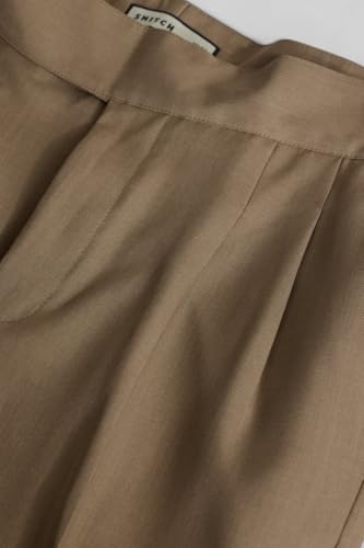 Image of SNITCH Plain Brown Slim Fit Trousers