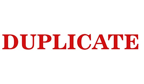 Printtoo Duplicate Self Inking Rubber Stamp Pre-Inked Office Stamp- Home Office Business Stationery, Red- 42 x 9 mm