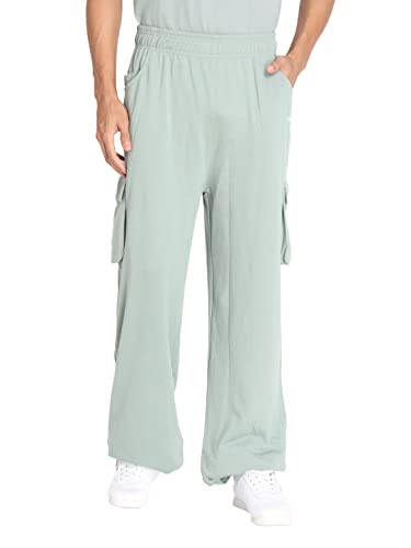 Image of CHKOKKO Men's Baggy Track Pants for Gym Workout Running Casual Wear Sports Lower with Pockets Adjustable Drawstring Waist Lightweight Quick Dry Activewear Fitness