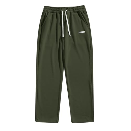 Corduroy Pants Men Baggy Drawstring Elastic Waist Wide Leg Pants Casual Fall Vintage Lounge Trousers with Pockets3