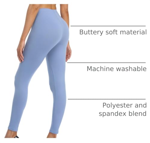 Image of Kotii Women's Soft Full Length Leggings High Waist Ankle Length Leggings Pants Tights