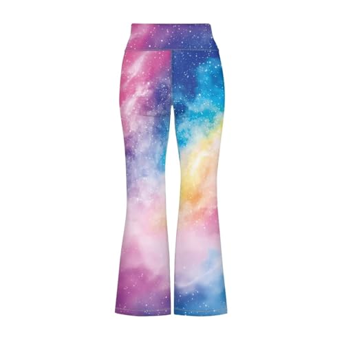 Flare Leggings for Girls 5-12Y Soft Tights Trouser Gymnastics Dance Athletic Bell Bottoms High Waisted Yoga Pants3