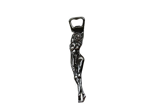 3D Nude Girl Bottle Opener Solid Steel Double Sided Brush Finish Beer Bar Brewania