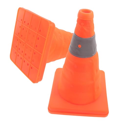 BELLIFFY 2pcs Road Cone Traffic Cones Orange Safety Cones Safety Cones for Pop-up Orange Cone Parking Cones for Drivers Training Reflective Safety Cones Orange Cones for Parking Plastic