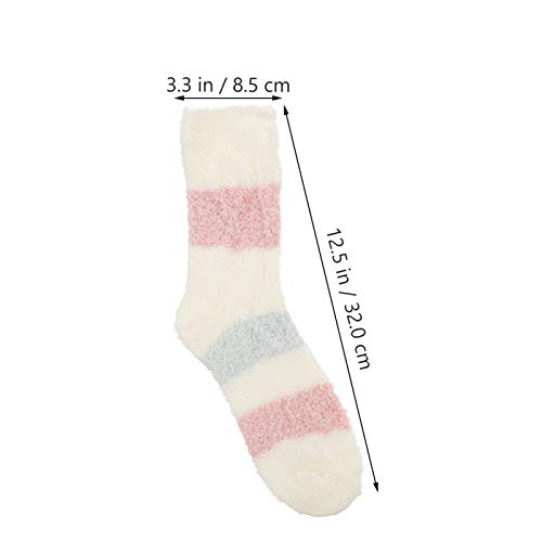 KESYOO 4 pares de meias felpudas de pelúcia para inverno macias e aconchegantes meias versáteis para