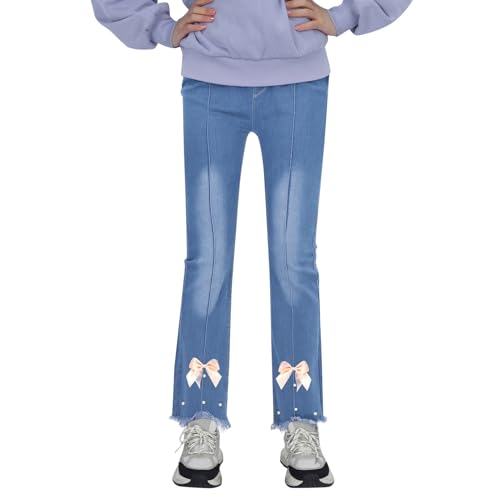 Preppy Clothes for Girls Flared Jeans Butterfly Print Skinny Fit Denim Pants Fall 3t Girl Clothes2