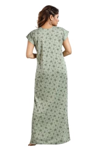 Image of Onekbhalo Women's Cotton Floral Kaftan Nighty Maxi Gown (OK Free Size)