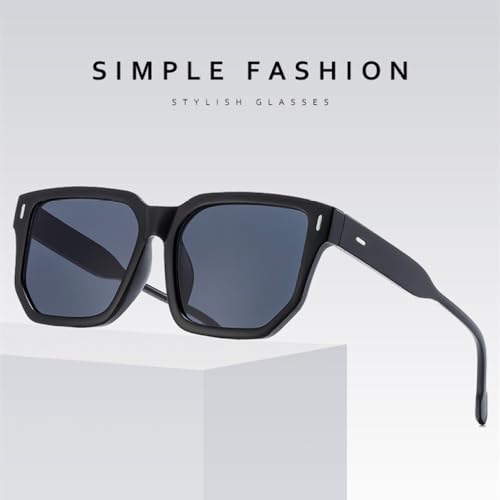 SPOAVGYZ-Retro Popular Sunglasses Large Frame Versatile Sun Glasses Wide Edge Lens Legs Personality Glasses3