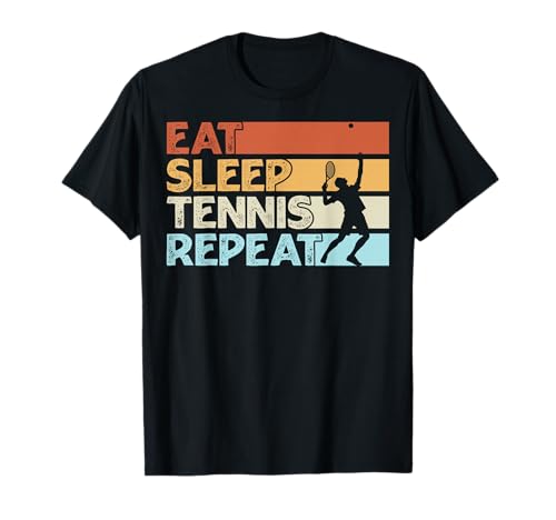 Drôle Sports Eat Sleep Tennis Repeat T-Shirt