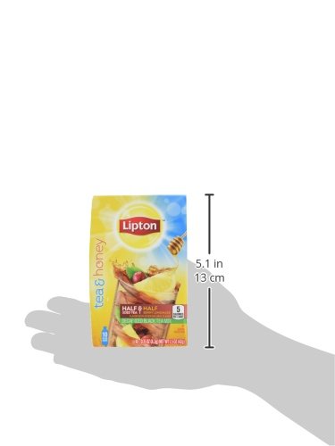 Lipton Tea and Honey To Go Packets, Decaf Iced Black Tea Half and Half Berry Lemonade, 10 Count
