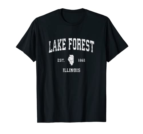 Lake Forest Illinois IL Diseño deportivo deportivo deportivo vintage Camiseta