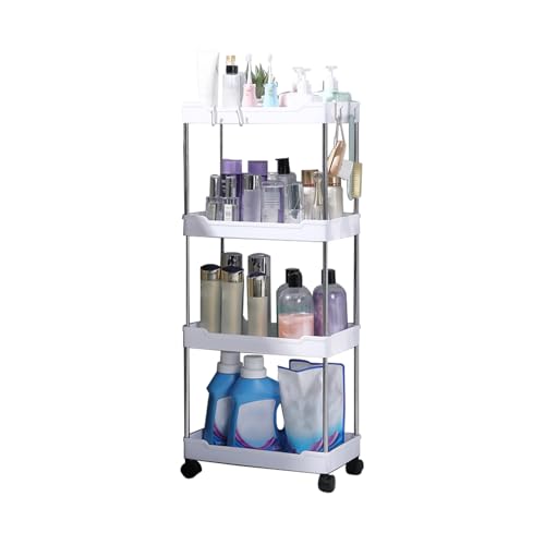 Estantes de almacenamiento con ruedas | Rack para estantes de | Carros multiusos para bebidas, aperitivos para dormitorio, cocina, baño, sala de estar, dormitorio