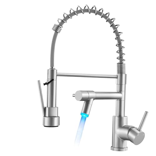 Warmiehomy LED Professionell Wasserhahn Küche,360° Schwenkbar...