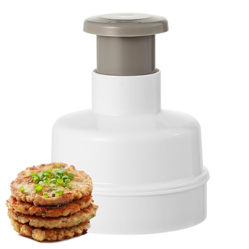 Molde para hamburguesas antiadherente, prensa de patines ergonómica, herramienta para hacer patines de hamburguesas, accesorio para asar de cocina, molde con mango | Salchicha de salsa